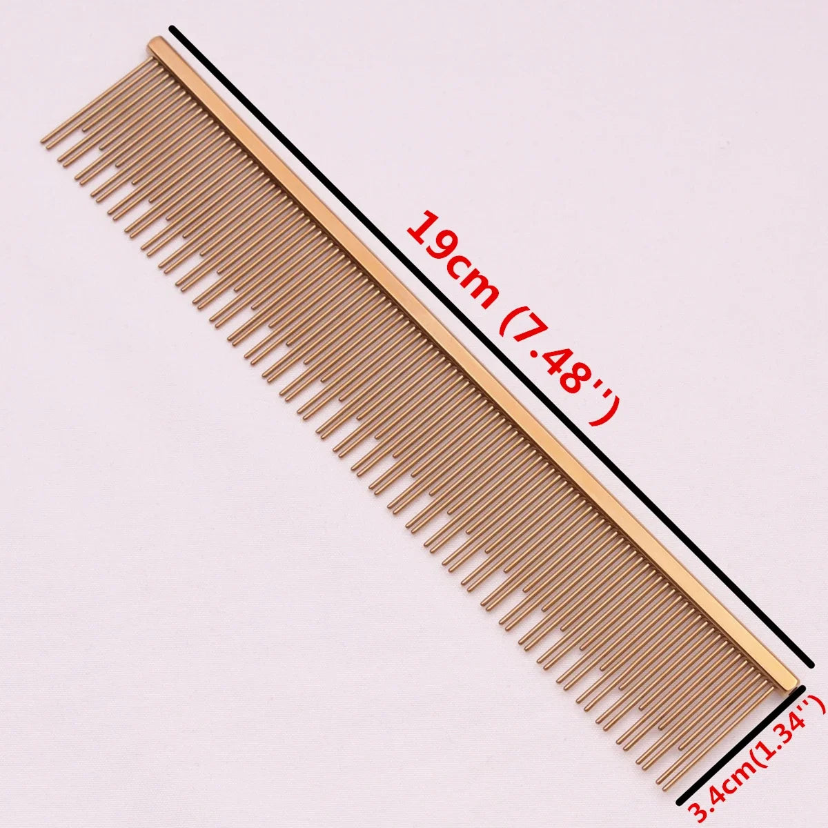 Copper Dog Grooming Combs; Pet Boundary Knot Massage Tools; Professional Salon  Hair Cleaning Crescent High/ Low Teeth