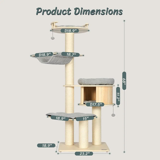 Tall Cat Tree Multi Level Large Tower