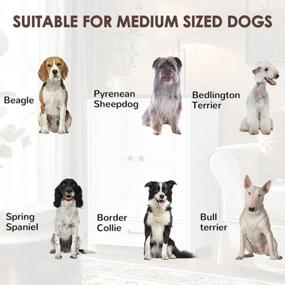 Pet Feeding Station; Food Storage Cabinet w/ Hooks Hidden Detachable Med. Stainless Steels Pet Bowls;