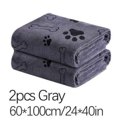 2pcs Soft Microfiber Towels ; Quick Dry,  Bath Towels;