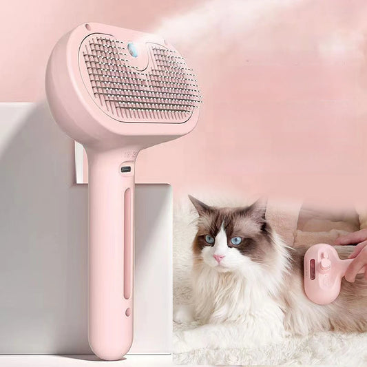 Cat Steam Brush;  Pet Spray Hair Removal Comb;