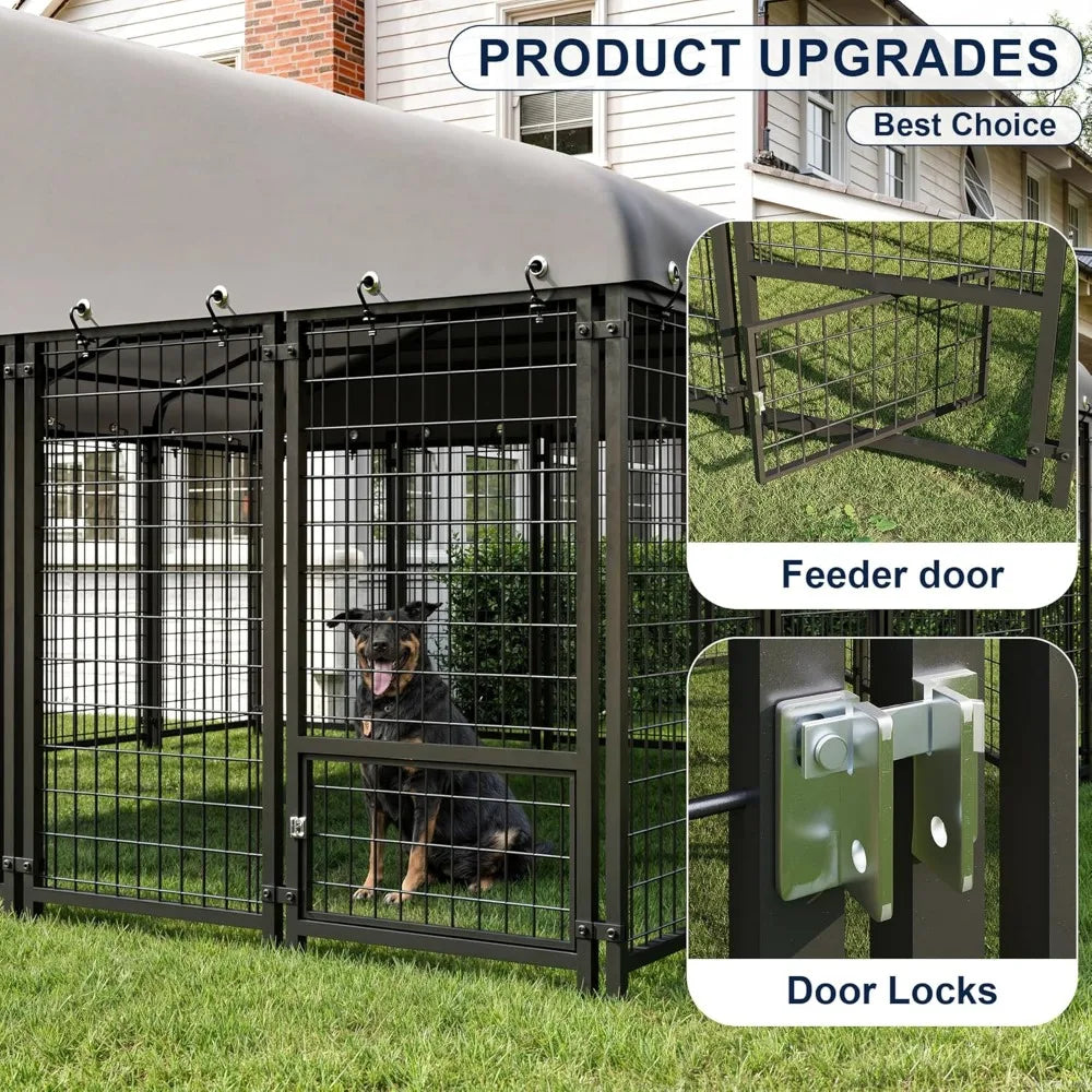 Dog  Outside Heavy-Duty Kennel With Roof;