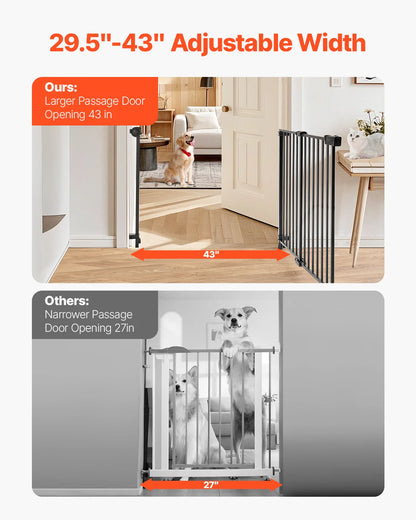 Gate 29.5 x 43  Adjustable Width;  Easy Step Walk Thru;