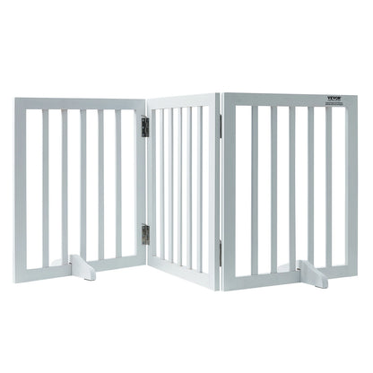 Freestanding Pet Gate ; 3 Panels Foldable Dog Gate ;