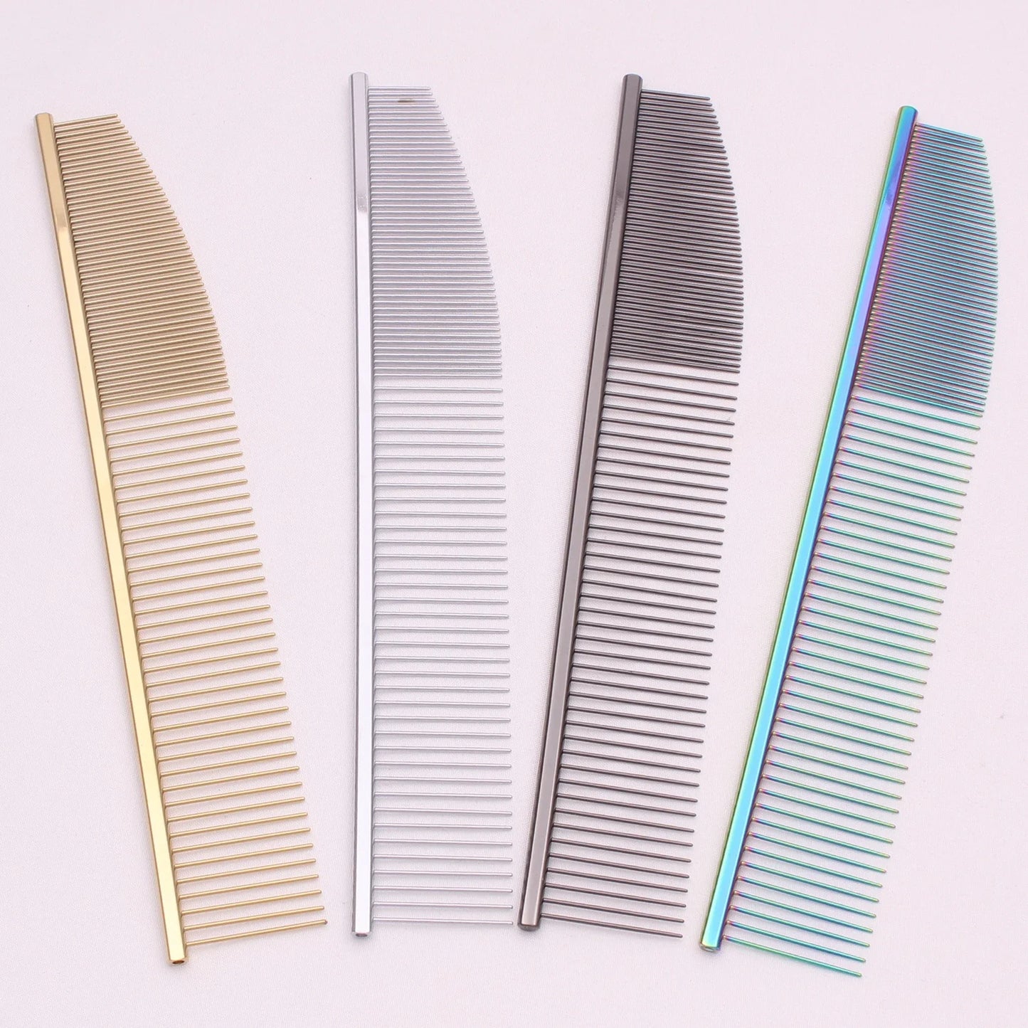 Copper Dog Grooming Combs; Pet Boundary Knot Massage Tools; Professional Salon  Hair Cleaning Crescent High/ Low Teeth