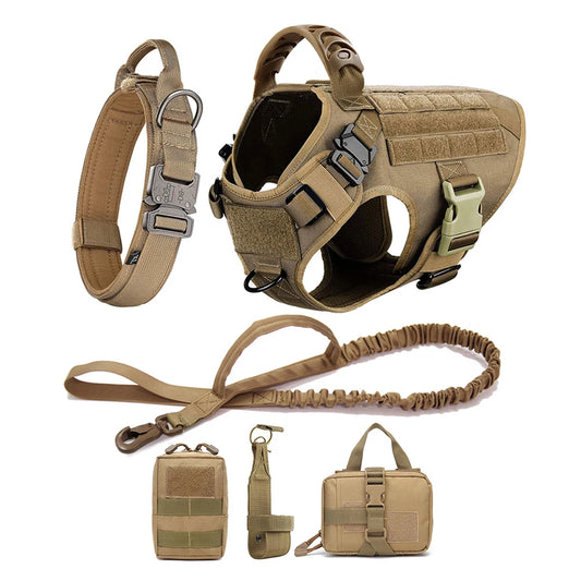 Large Dog Harness Leash Set; Walking Vest Dog Harness'
