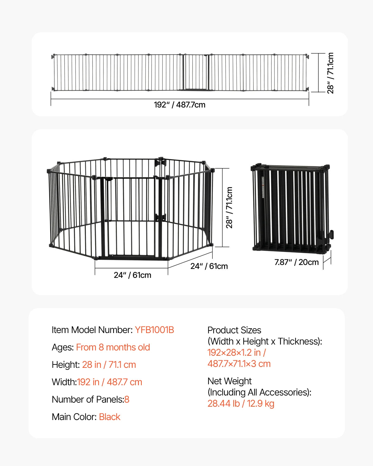 Dog Gate Walk Thru; Child Pet Security; Pressure Mount;