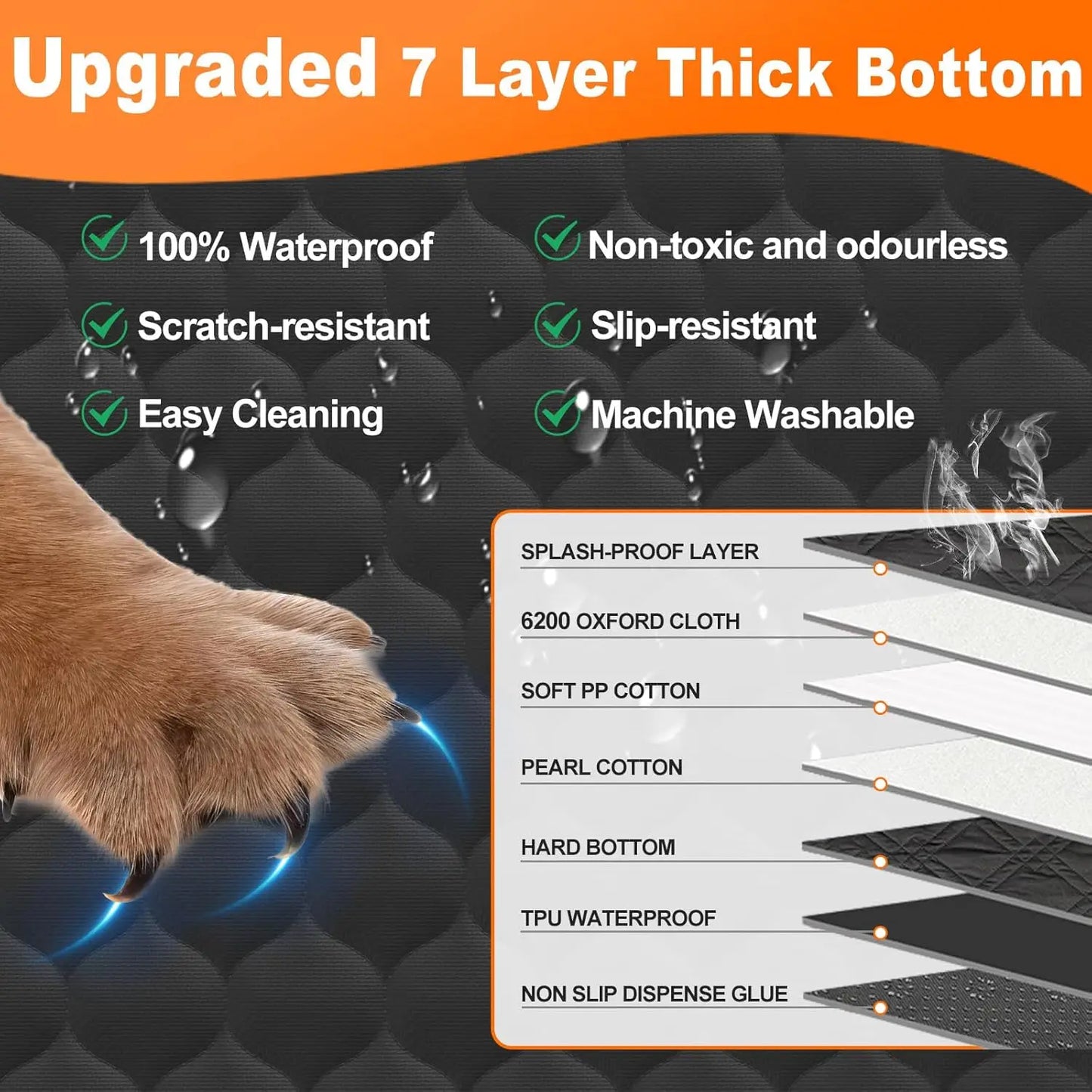 Waterproof Pet  Foldable Car Seat ;  Trunk/ Car  Back Seat Protector;