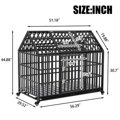 52" Heavy Duty  Large Dog Cage / Kennels / Crates :
