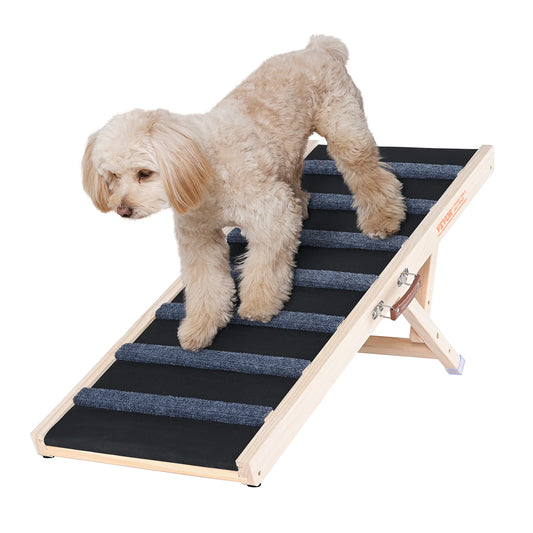 VEVOR Dog Ramp / Ladder; Adjustable Wooden Pet Ramp ;