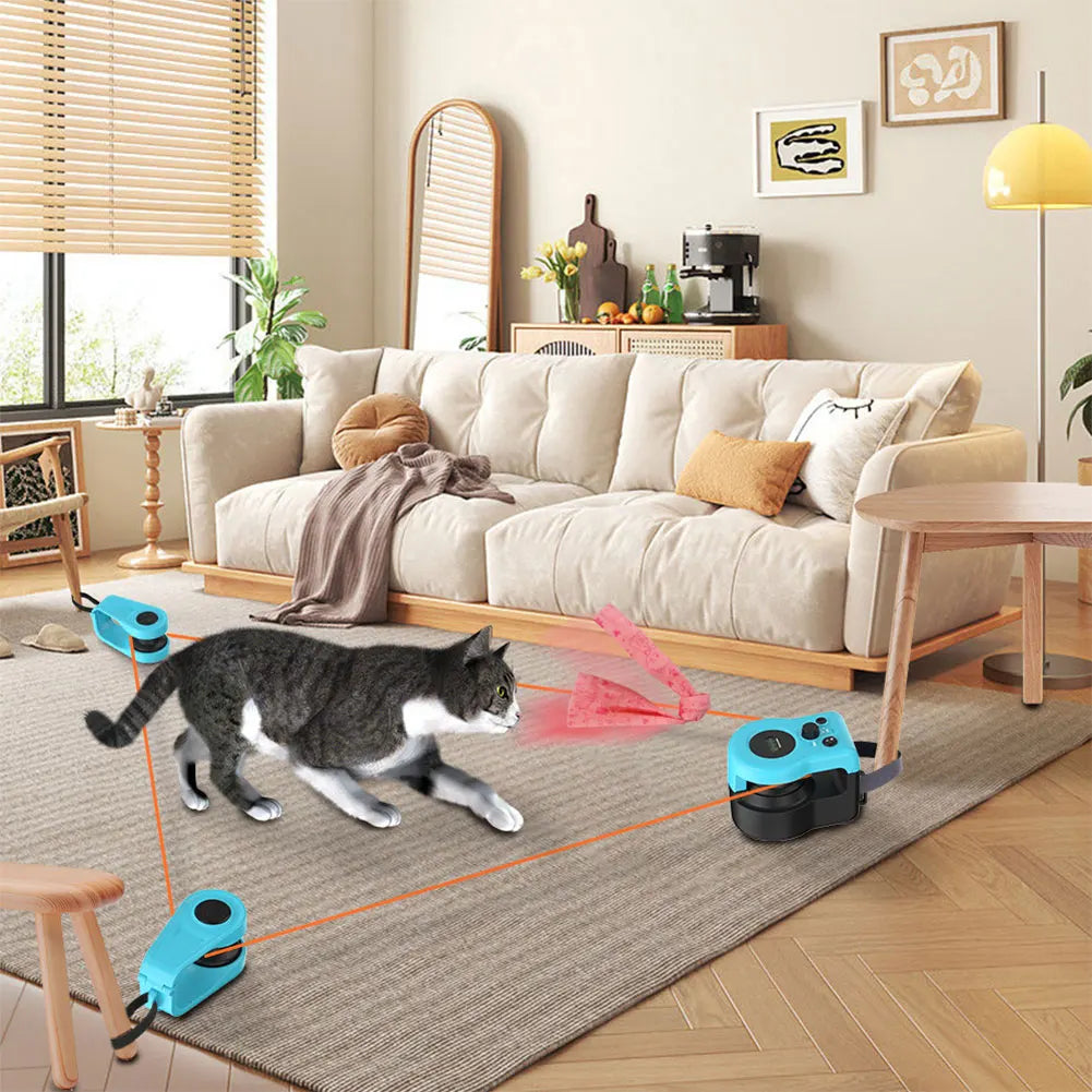Interactive Cat Toy Chase Run; Exercise ;Adjustable Speed;