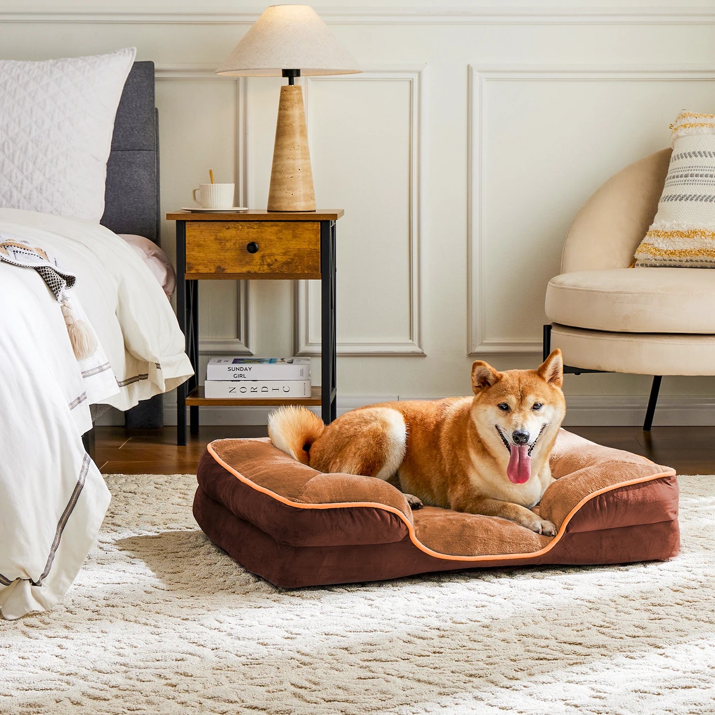 Orthopedic Dog Bed; Memory Foam Bed Small Dogs & Cats;