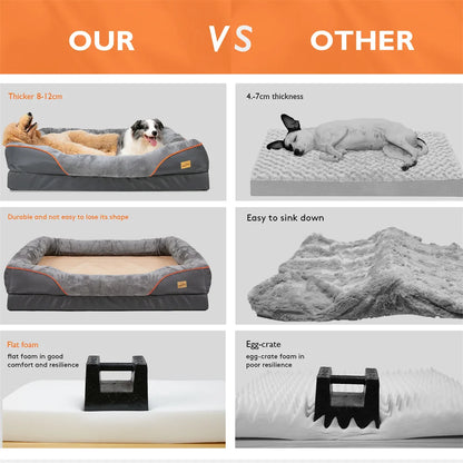 Jumbo Orthopedic Dog Bed; Memory Foam ;Pet Sofa ;