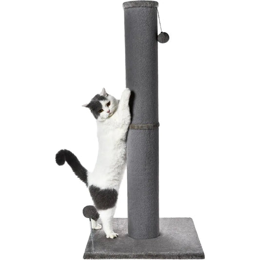 Cat Scratching Post for Indoor Cats, Tall Cat Scratch Post, Carpet Cat Scratching Post with Replaceable Toys,