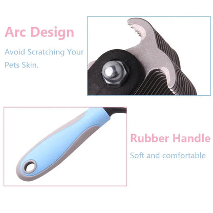 Pets Fur Knot Cutter Grooming ;Shedding Tools Pet Hair Removal; Comb /Brush Double sided;