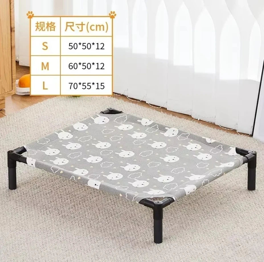 Elevated Dog Bed ; Portable Folding Pet Camping Bed;, Breathable Washable for Indoor Outdoor;