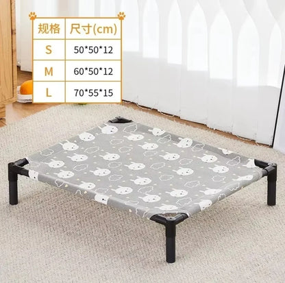 Elevated Dog Bed ; Portable Folding Pet Camping Bed;, Breathable Washable for Indoor Outdoor;
