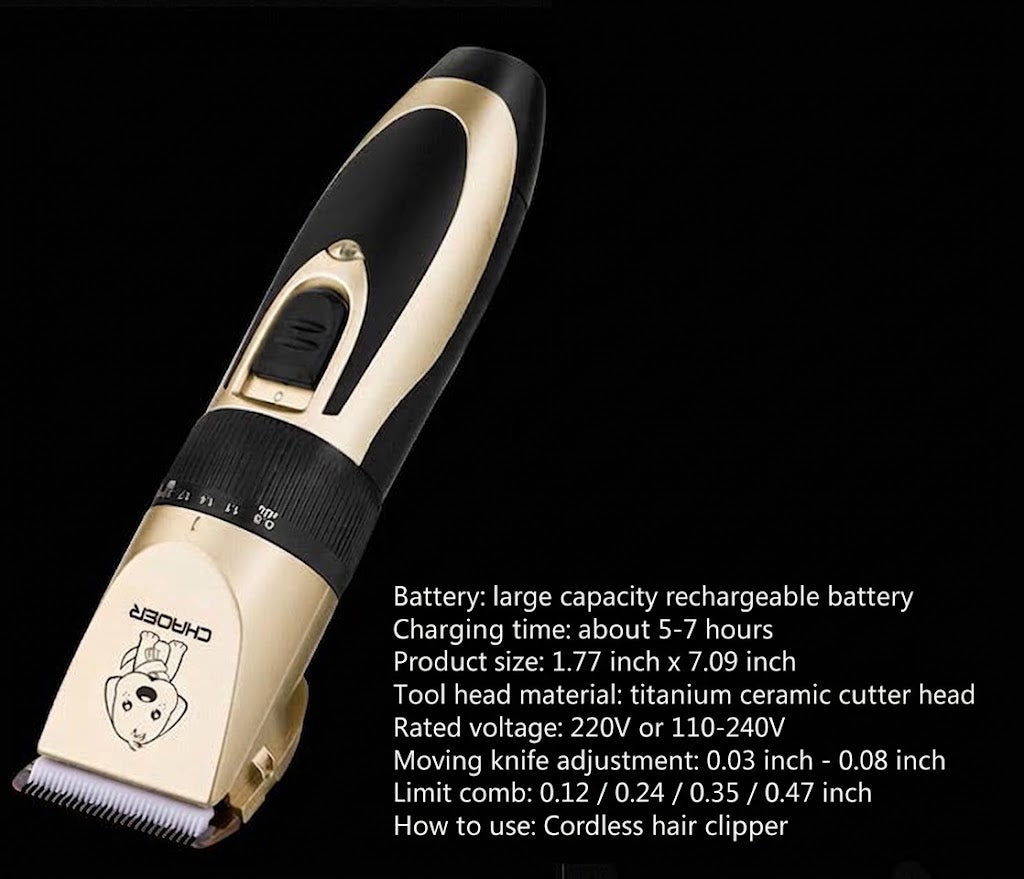 Professional Pet Hair Trimmer With Electric Nail Clippers Grooming Tool