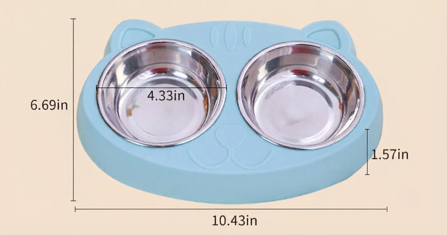 Round Pet Feeding Bowl For Food And Drinking Water