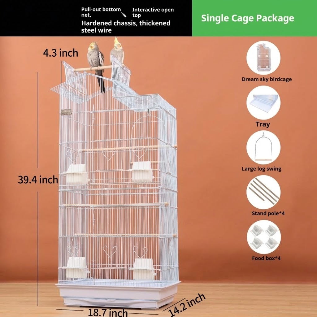 Large Luxury Parrot Cage Ecological Breeding Villa Habitat